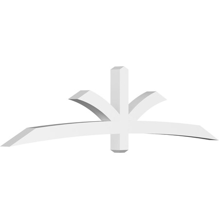 Ekena Millwork Davenport Architectural Grade PVC Gable Bracket, 96"W x 24"H x 4"D x 4"F, 6/12 Pitch GBP096X24X0404DAV00